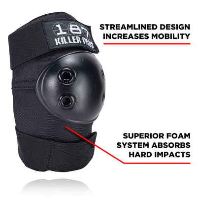 187 Six Pack skateboard pads - Black