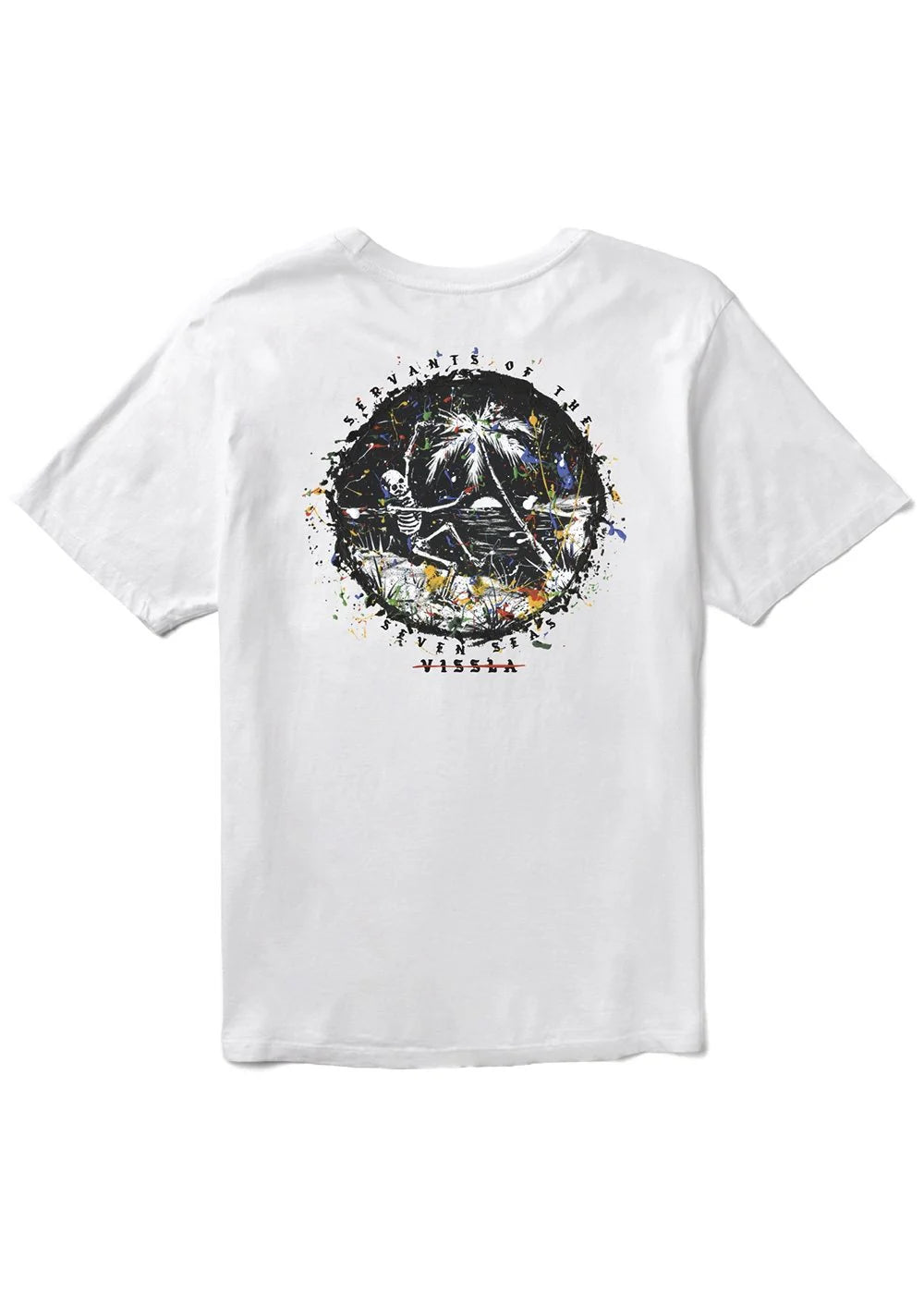 VISSLA Skull Island Organic Blend SS Tee  - White