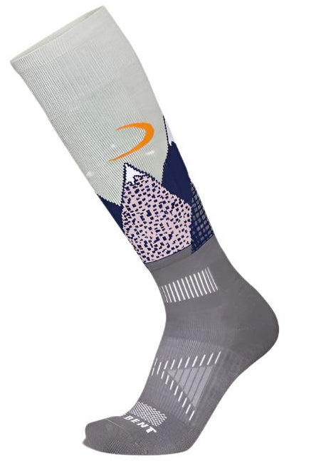 Le Bent Kids Snowy Mountain Light Snow Sock - Sea Foam