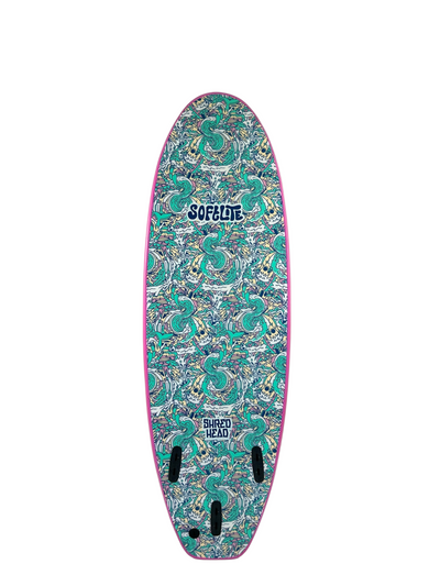 SOFTLITE Shred Head 6ft softboard - Pink