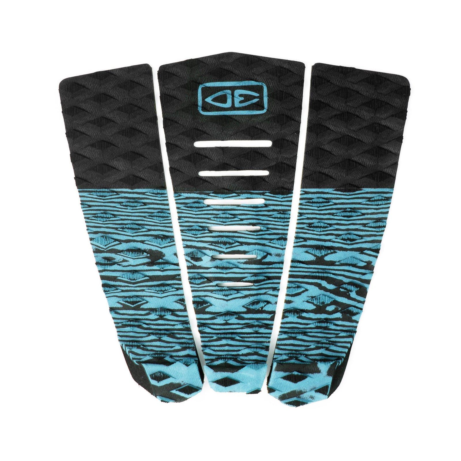Ocean & Earth Blazed 3 Piece surfboard tail traction pad - Blue/Black