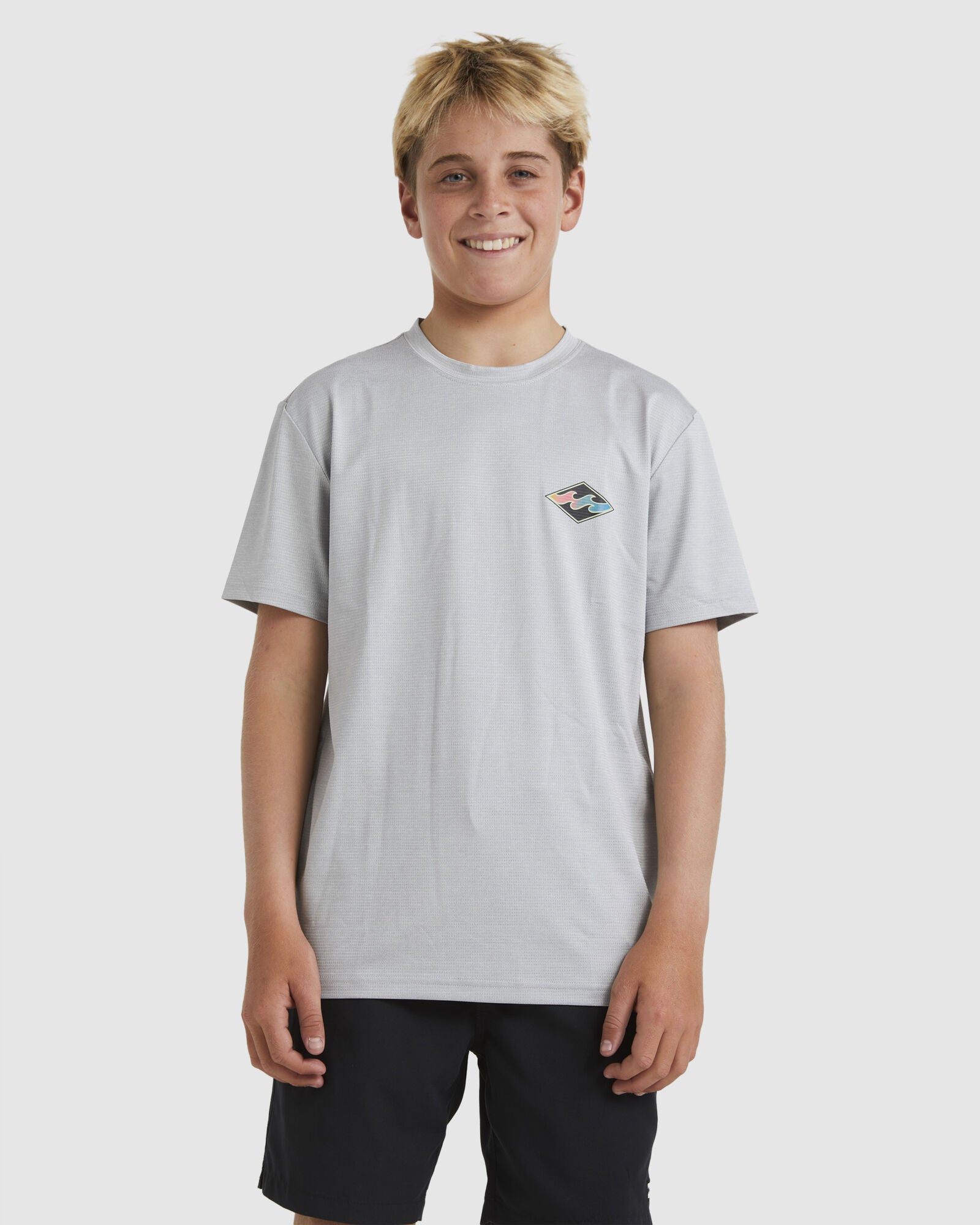 Billabong Diamond Shoreline Boys Tee - Light Grey Heather