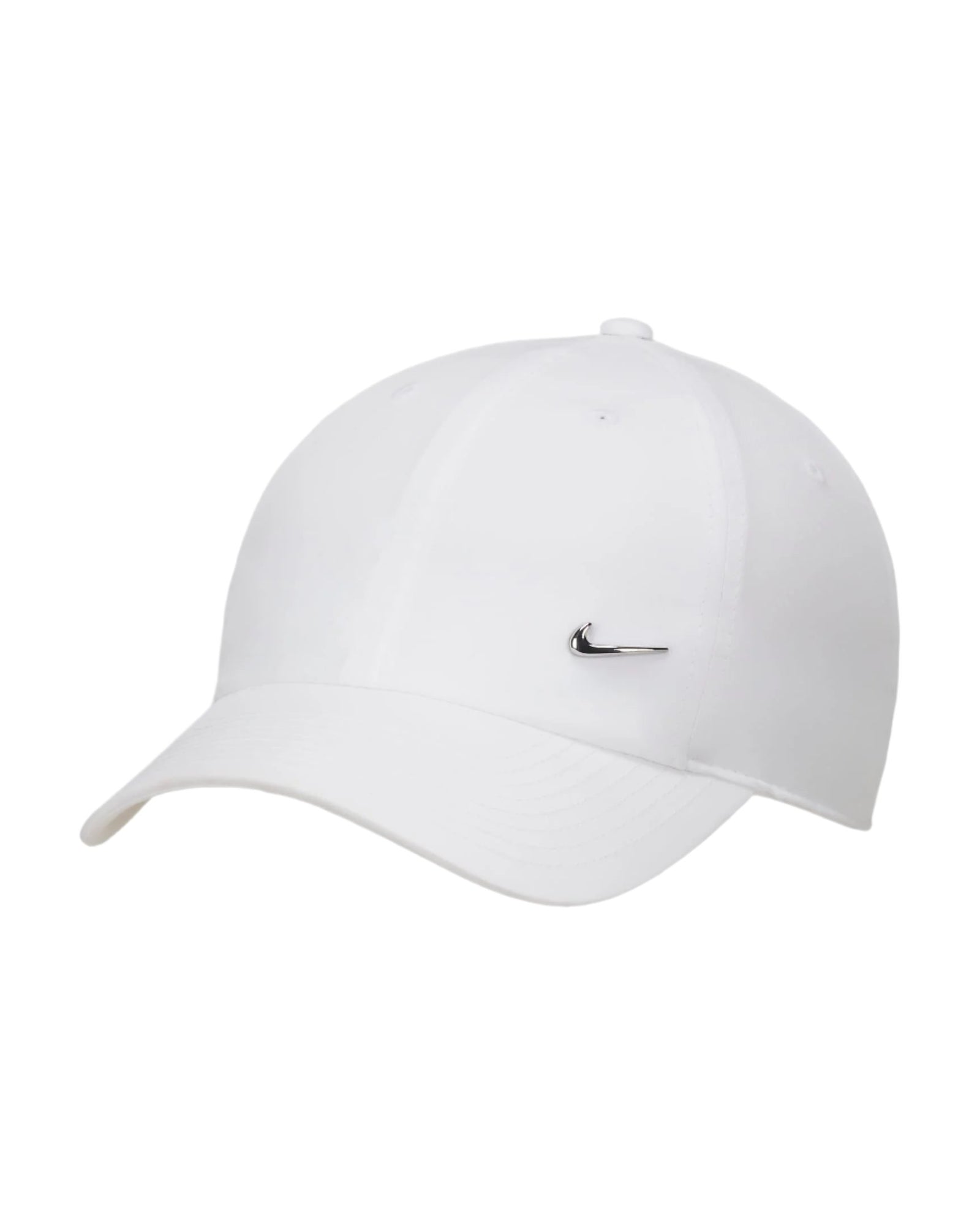 Nike Dri-Fit Club Unstructured Metal Swoosh running cap - white