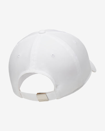 Nike Dri-Fit Club Unstructured Metal Swoosh running cap - white