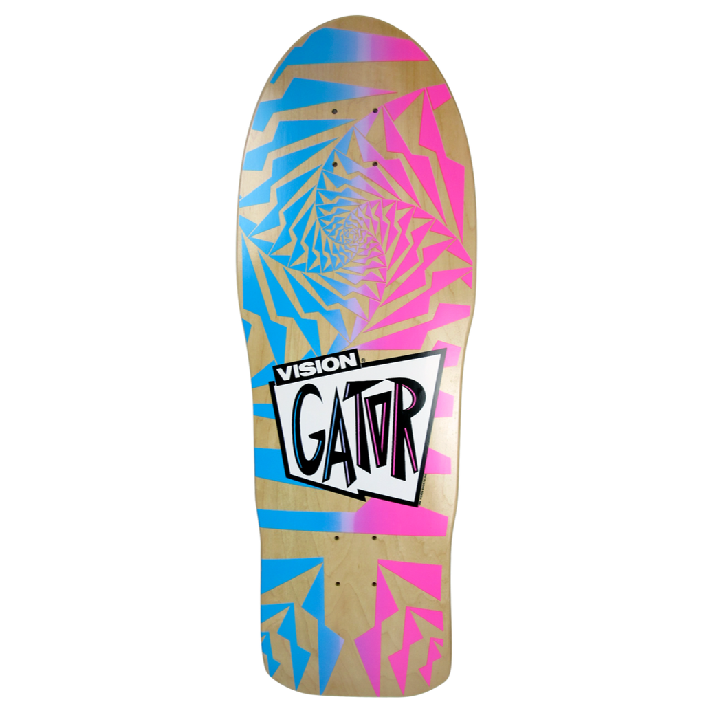 VISION Gator ll reissue skateboard deck - Natural Blue/Pink Fade