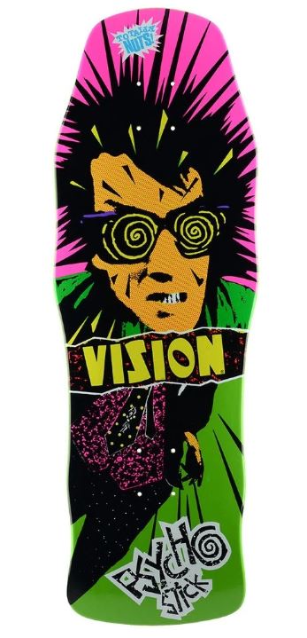 VISION Original Psycho Stick reissue deck - Lime