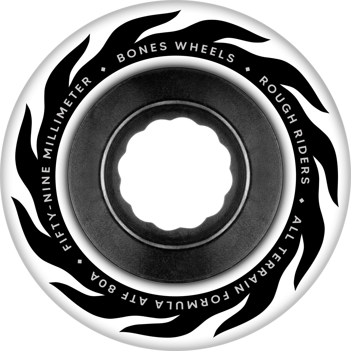 BONES Rough Rider Eternal Flame wheels 80A 44W - White - 59mm