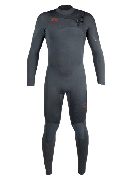 XCEL Infiniti Comp 3/2 Chest Zip Steamer - Boys - Graphite/Red