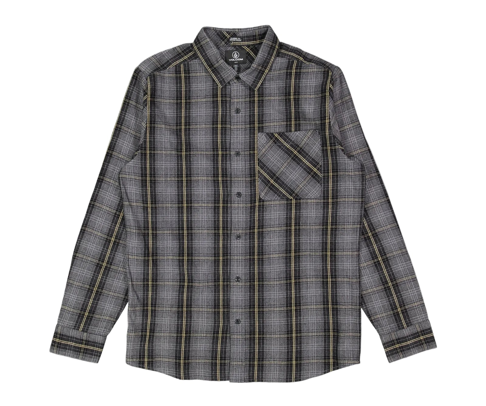 VOLCOM Heavy Twills Flannel LS Shirt - Gloss Black