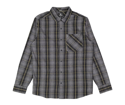 VOLCOM Heavy Twills Flannel LS Shirt - Gloss Black