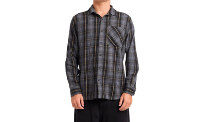 VOLCOM Heavy Twills Flannel LS Shirt - Gloss Black