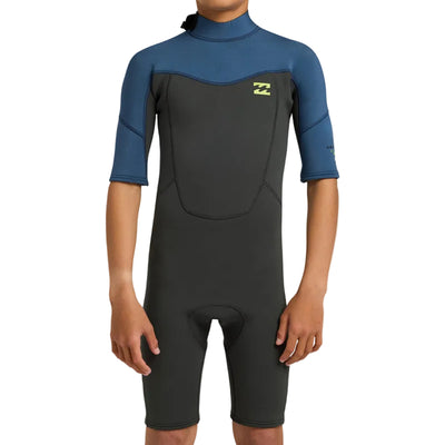 BILLABONG 202 Absolute Back Zip Short Sleeve Boys Spring Suit - Dark Denim
