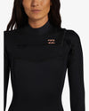 Billabong 302 Foil Chest Zip GBS Full Wetsuit Womens - Black