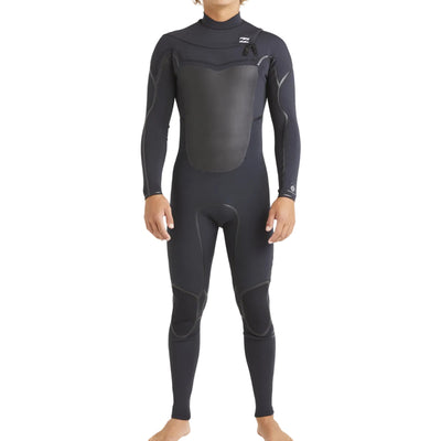 BILLABONG 3/2mm Absolute Natural Chest Zip Steamer - Mens - Black