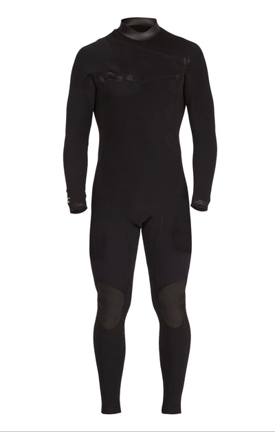 Billabong Revolution 302 Natural Chest Zip Full Wetsuit Mens - Black Red