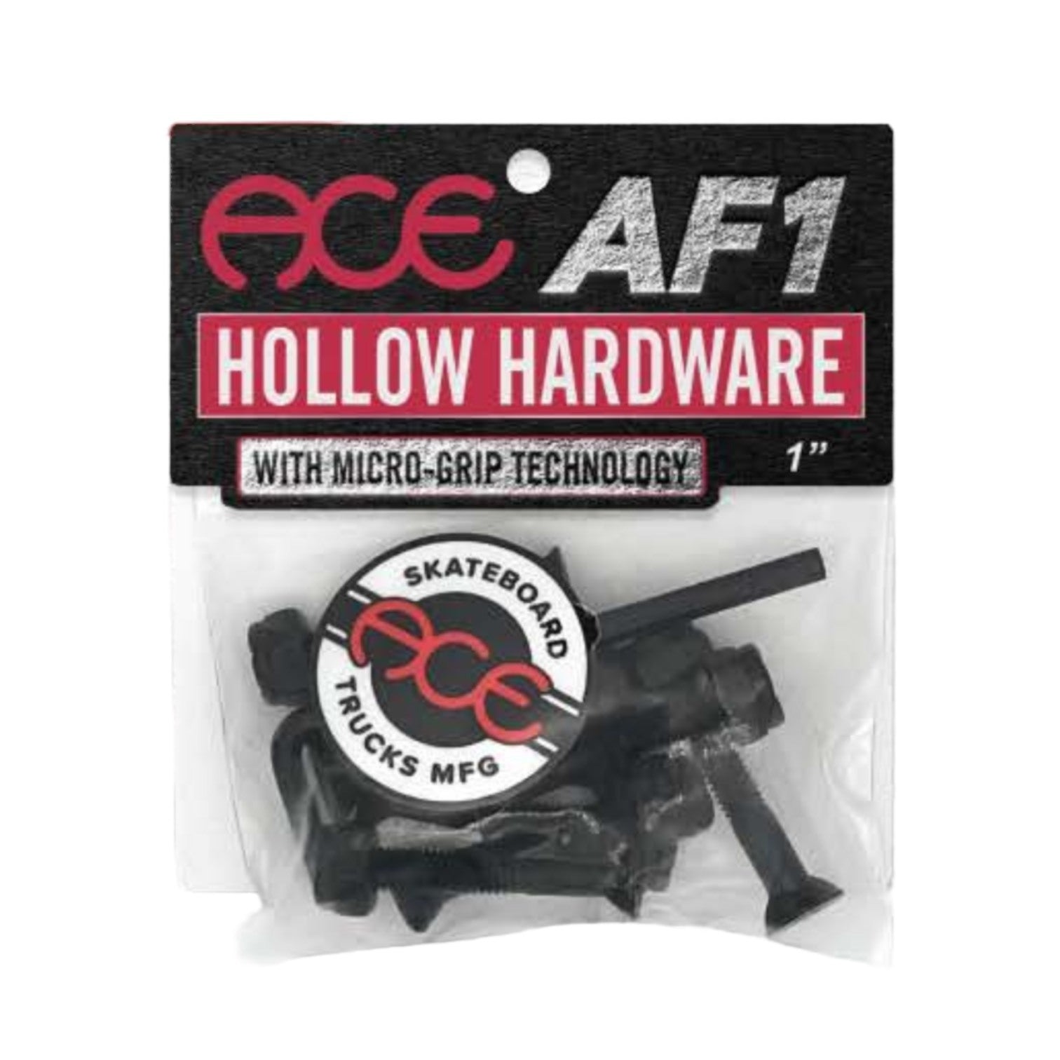 ACE Hollow Gripper Bolts skate hardware - Allen Black - 1in