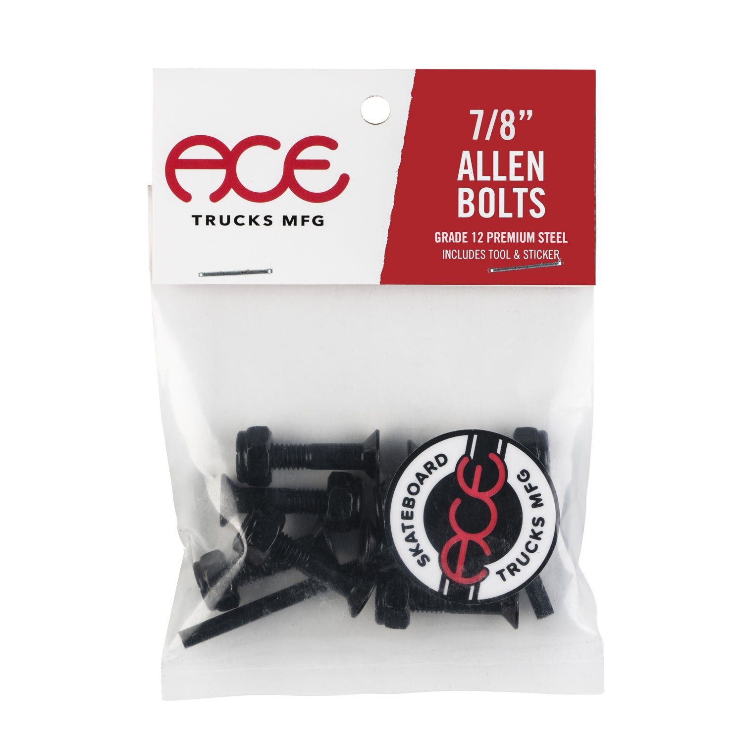 ACE Bolts skate hardware - Allen Black - 7/8