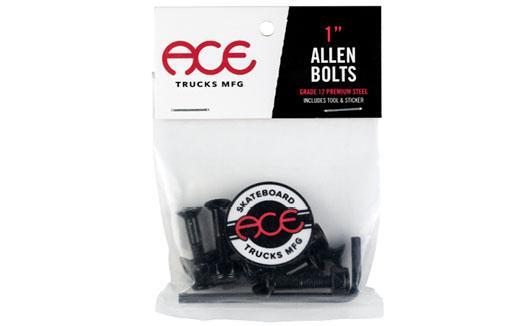 ACE Bolts skate hardware - Allen Black - 1.0in