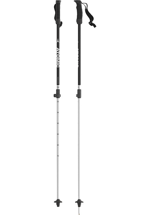 Atomic JR Telescopic Ski Poles - Black/Silver