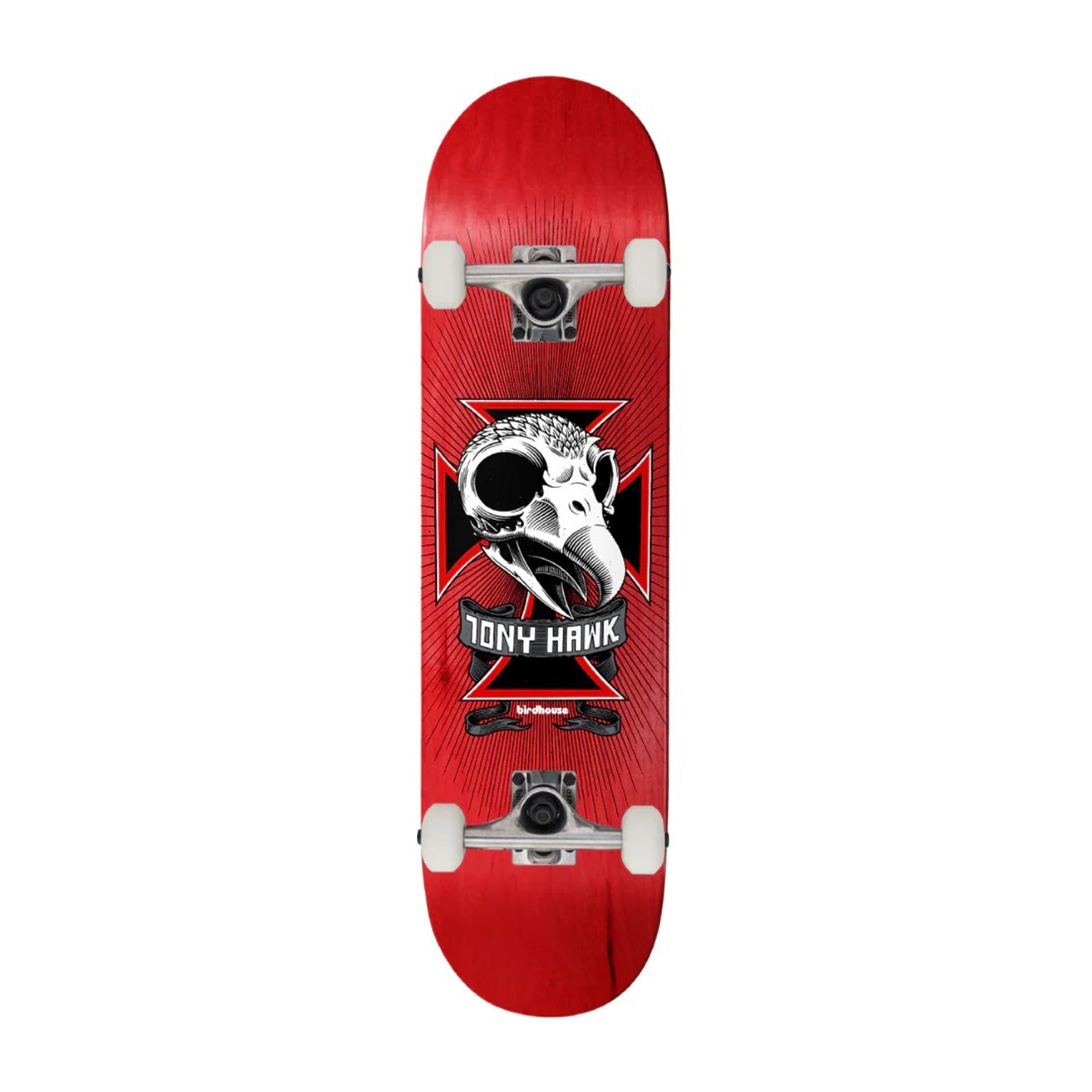 BIRDHOUSE Skull L1 skateboard - Red - 8.0