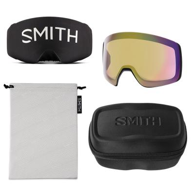 SMITH 4D Mag XL goggles - Black w/ Sun red mirror