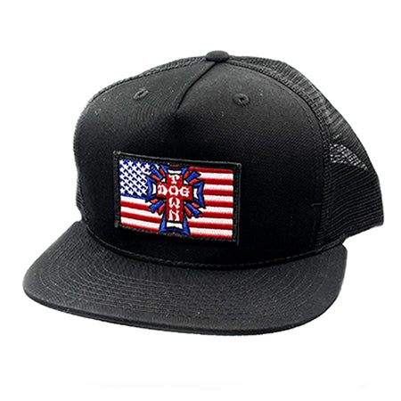 DOGTOWN Flag Patch mesh hat - Black