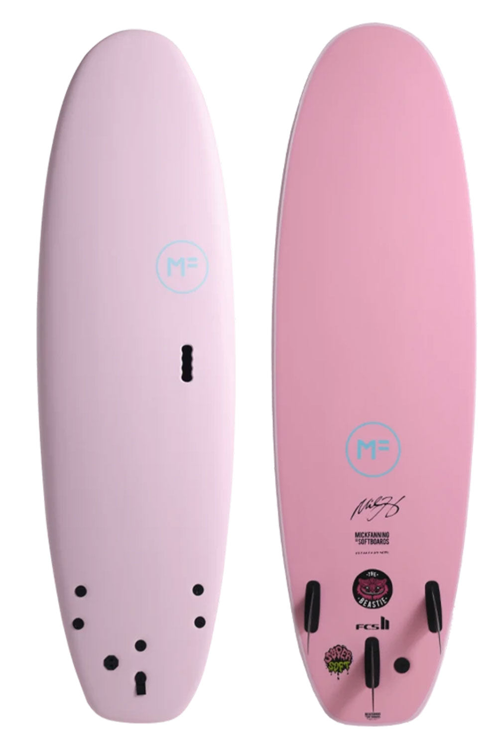 MICK FANNING Beastie Super Soft softboard - Baby Pink - 7ft 6