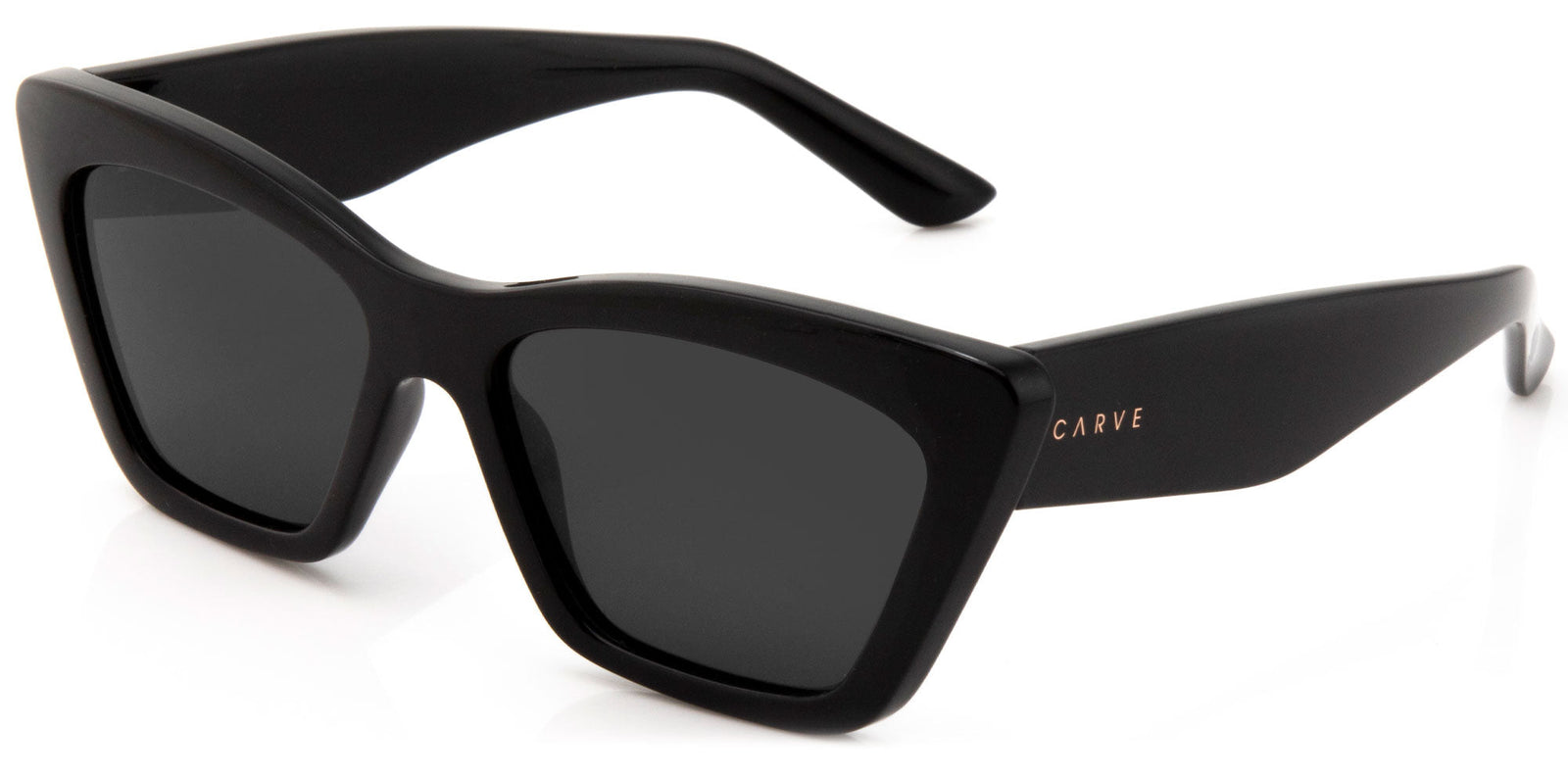 Carve Tahoe Sunglass - Gloss Black Dark Grey Polarised