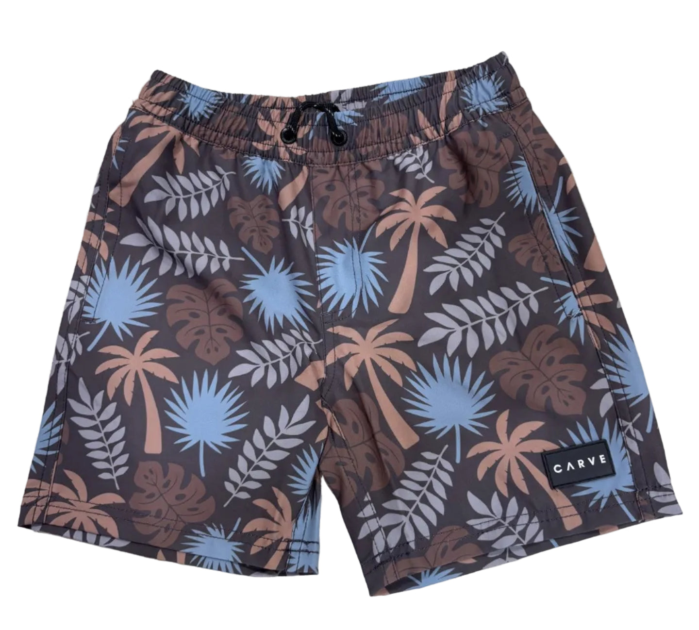 CARVE Wategos Boys Elastic Boardshort - Charcoal
