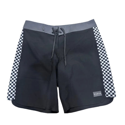 CARVE Checkmate Flat Waist boardshorts - Boys - Black / White