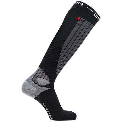 DISSENT Ski Pro Fit Compression Thin Nanoglide Tour sock - Unisex - Black