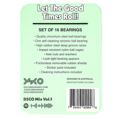 DSCO Ceramic Hybrid 16 pack roller skate bearings