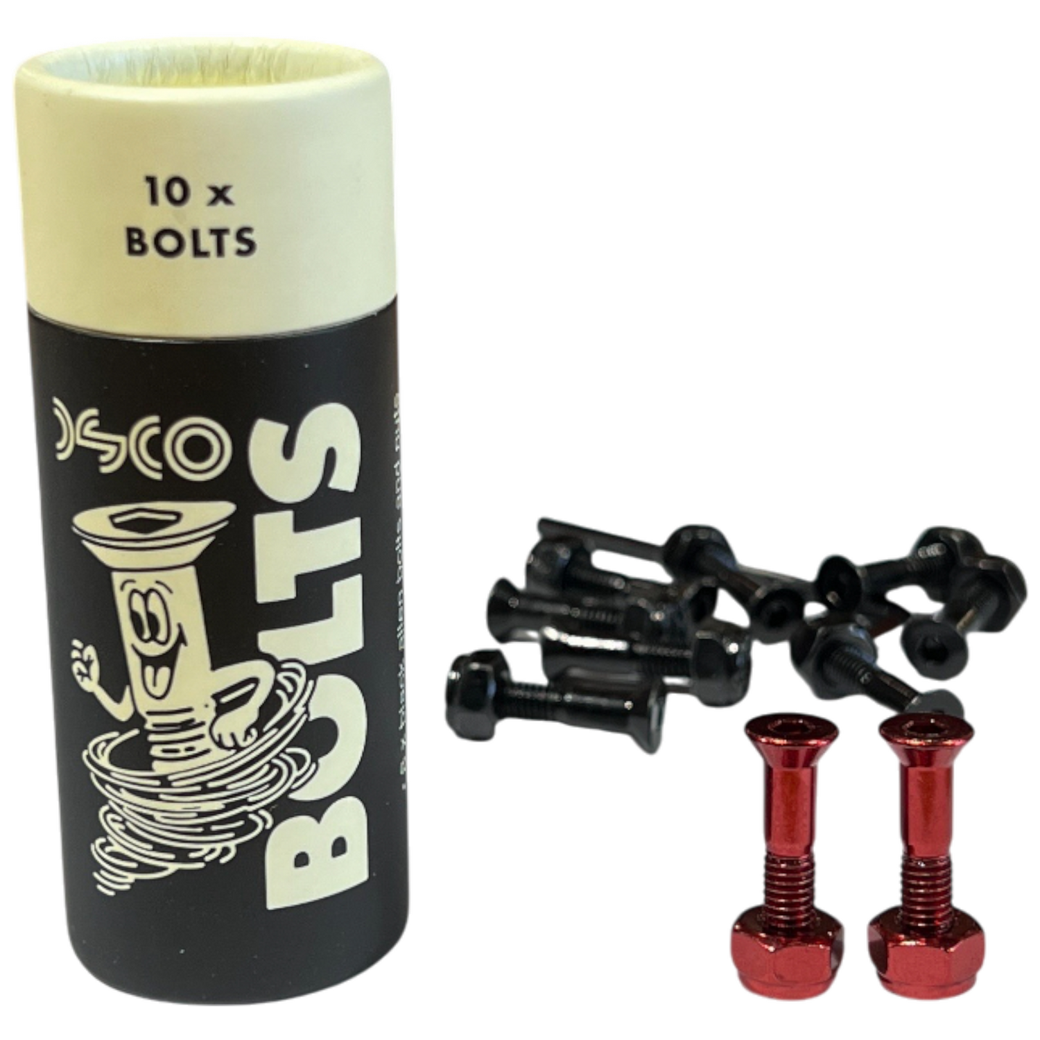 DSCO Bolts skateboard hardware - Black / Red - 7/8 inch