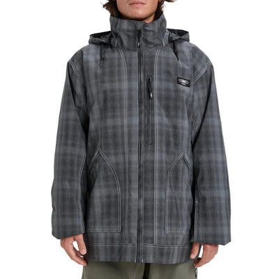 Quiksilver Live Wire Jacket Mens - Mercury Check True Black