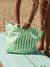 Roxy Strippy Beacht Bag - Jade Lime Basique Bico Stripe