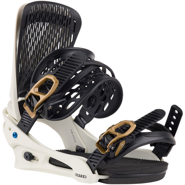 BURTON Genesis snowboard bindings - White/Gold - STM Snow Surf Skate