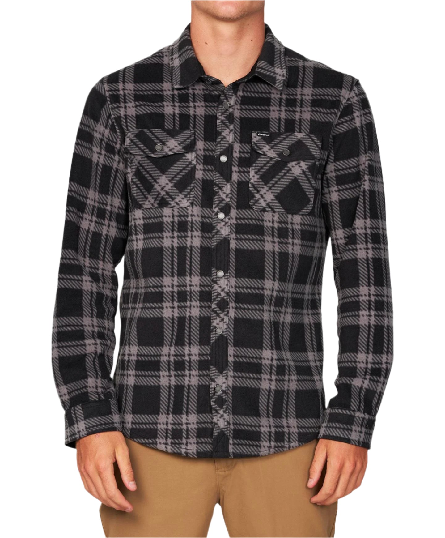 Oneill Glacier Plaid  Mens - Black