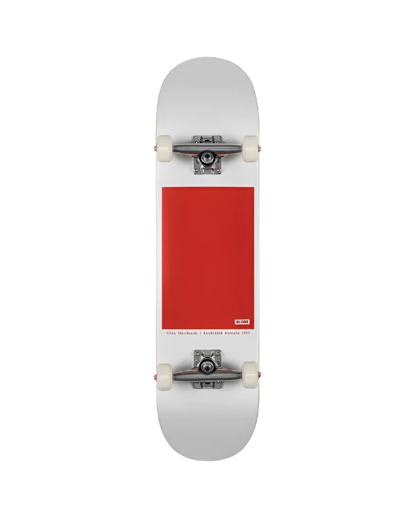 Globe G0 Block Serif complete Skateboard - White/Red