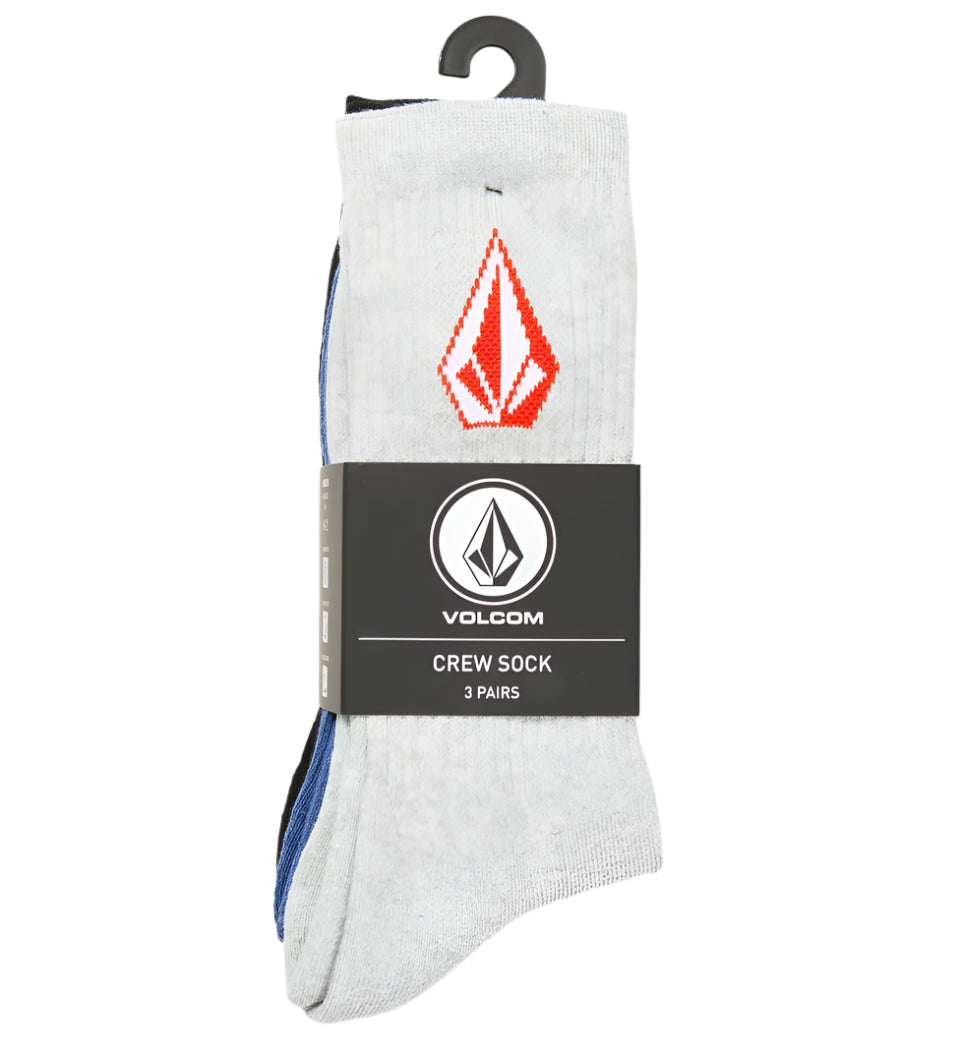 VOLCOM Full Stone Sock 3 Pack - Multi