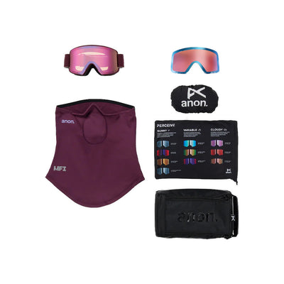 ANON M6 goggles - Deep Cherry w/ Cloudy Pink