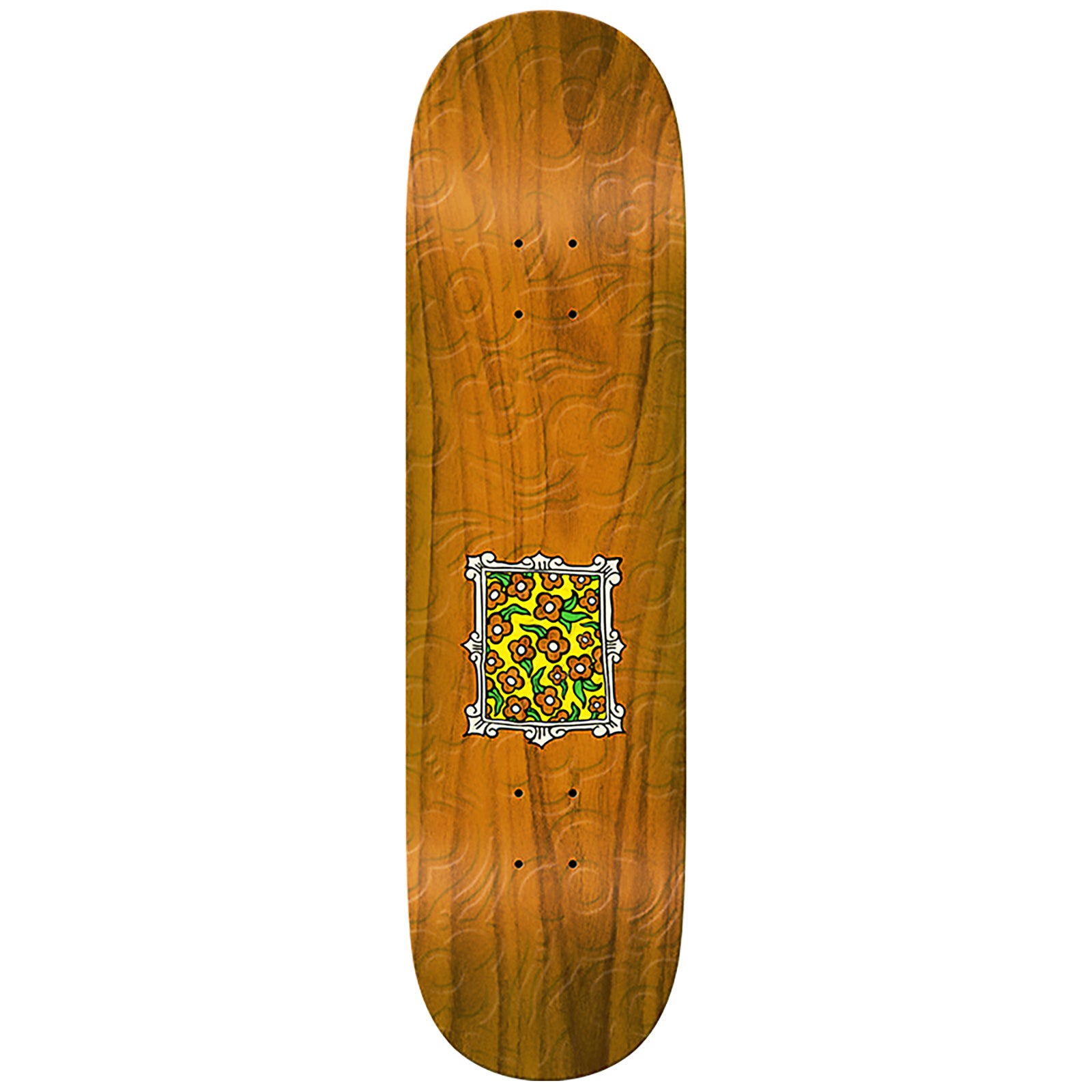 KROOKED Flowers Emboss skateboard deck - Brown - 8.25
