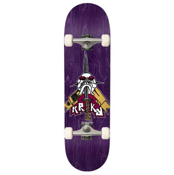KROOKED Skull Sword skateboard - 8.5