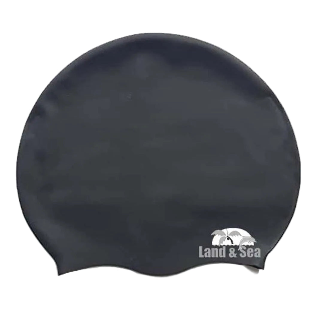 Land & Sea Silicone Swim Training Cap - Black