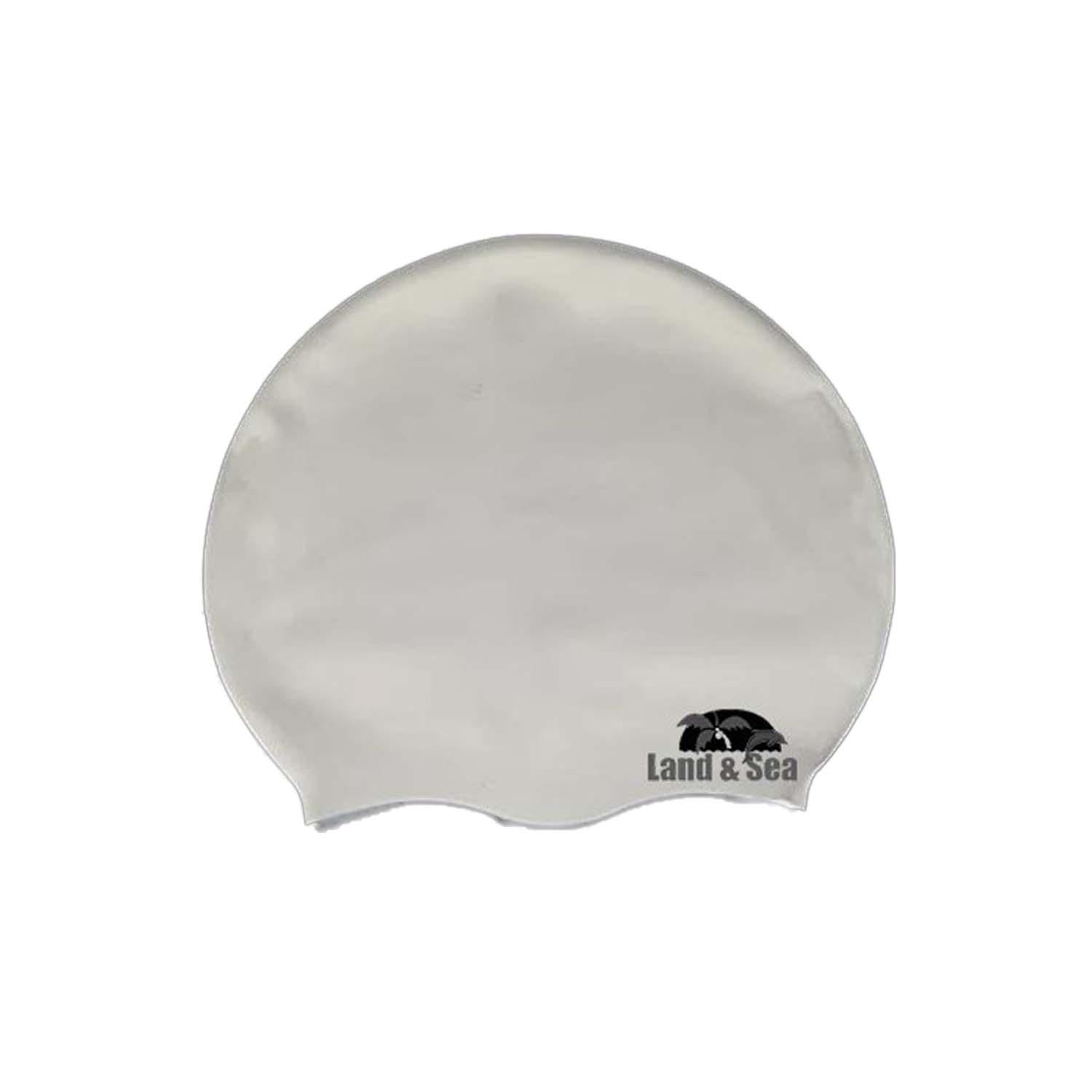 Land and Sea Swim Training Cap Silicone - White