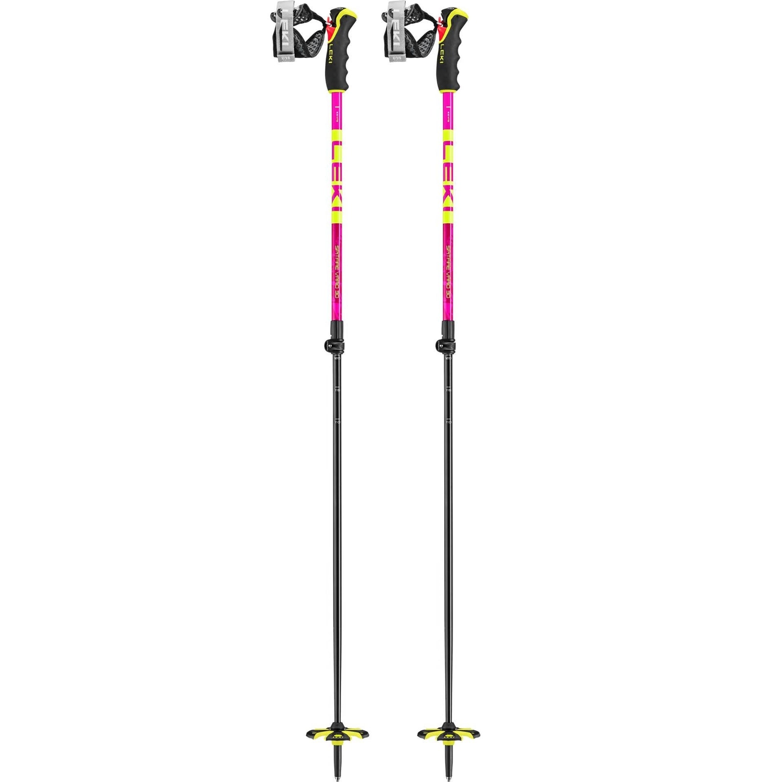 Leki Spitfire Vario 3D Ski Pole - Neon Magenta/neon berry/yellow