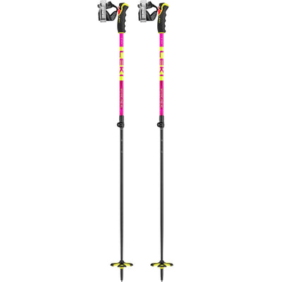 Leki Spitfire Vario 3D Ski Pole - Neon Magenta/neon berry/yellow