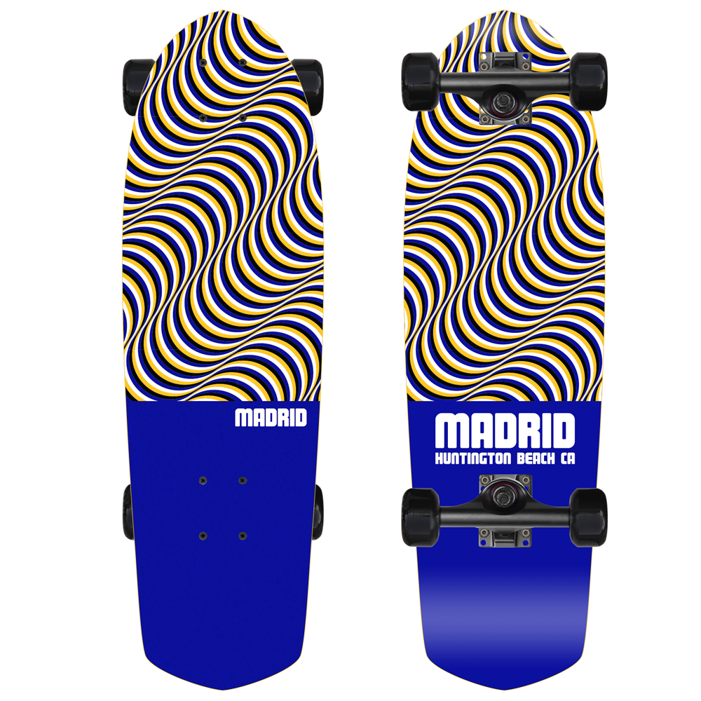 MADRID Picket Illusion cruiser skateboard - Blue - 8.25