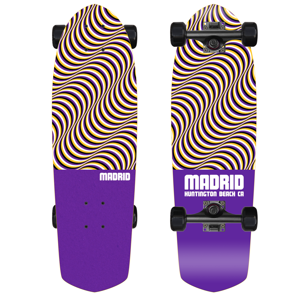 MADRID Picket Illusion cruiser skateboard - Purple - 8.25