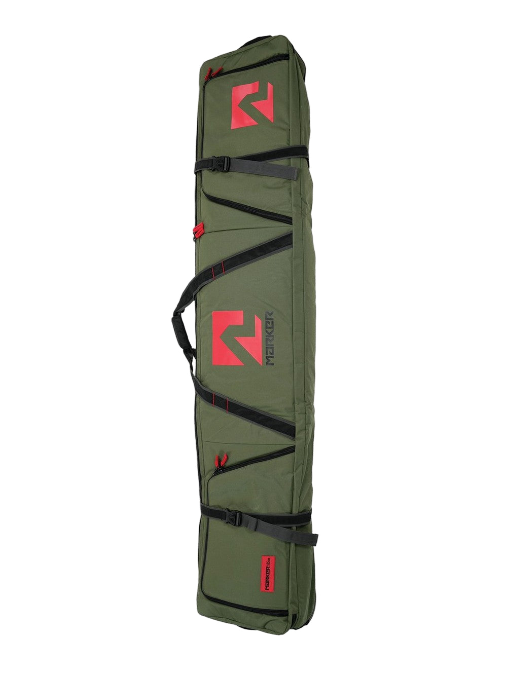 Marker Wheeled Double Ski Bag 185cm - Khaki