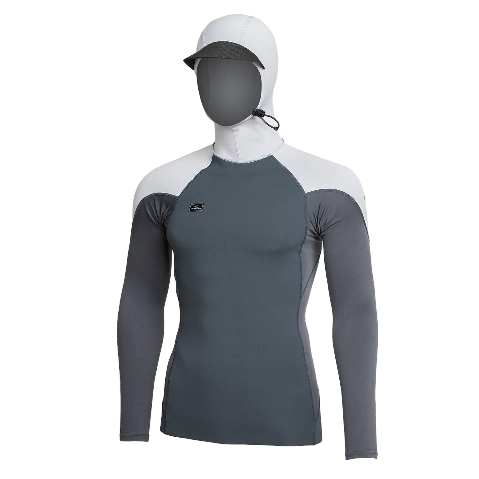 O'NEILL Thin Skins Neo LS Hooded Rash Vest - Mens - Graphite